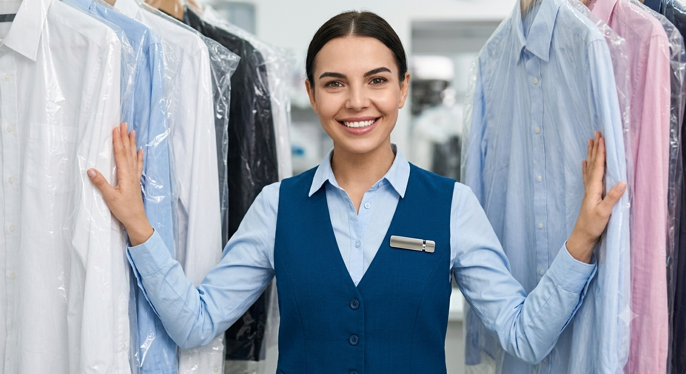 Dry Cleaning Blue Vest